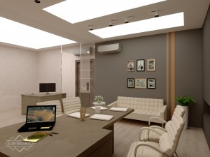 Офис в светлых тонах - дизайн интерьера