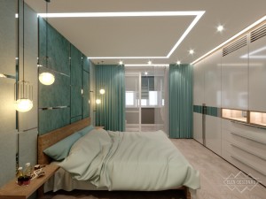 Спальня - Дизайн интерьера двухкомнатной квартиры в Челябинске