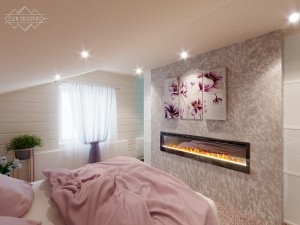 Спальня - Дизайн интерьера  коттеджа с террасой