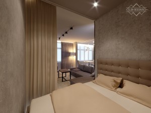 Спальня - Квартира в Москве. Дизайн для мужчины. Из студии в «двушку»