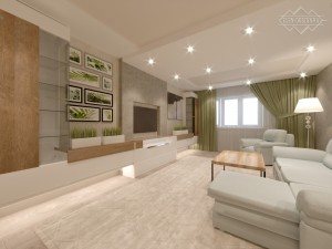 Гостиная - Дизайн интерьера двухкомнатной квартиры в Челябинске