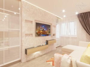 Гостиная - Дизайн интерьера небольшой квартиры в Санкт-Петербурге